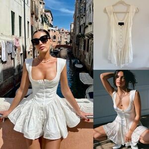 Vanessa Mooney The Elizabeth Romper in White